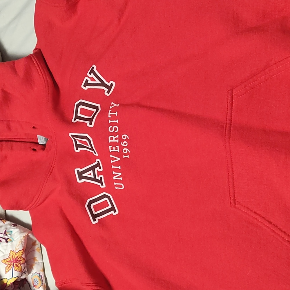 Daddy university red hoodie